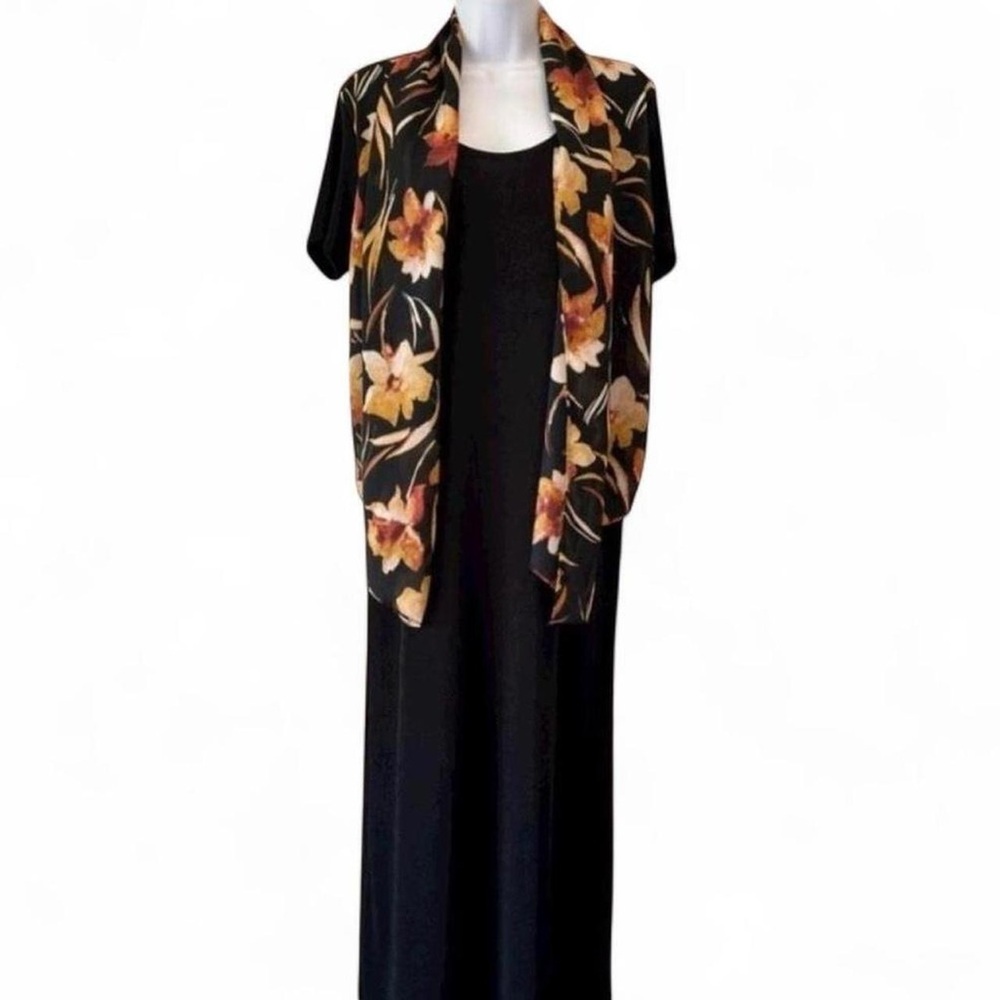 90s Vintage Cascais of California Earthy Floral Fairy Autumn Dress